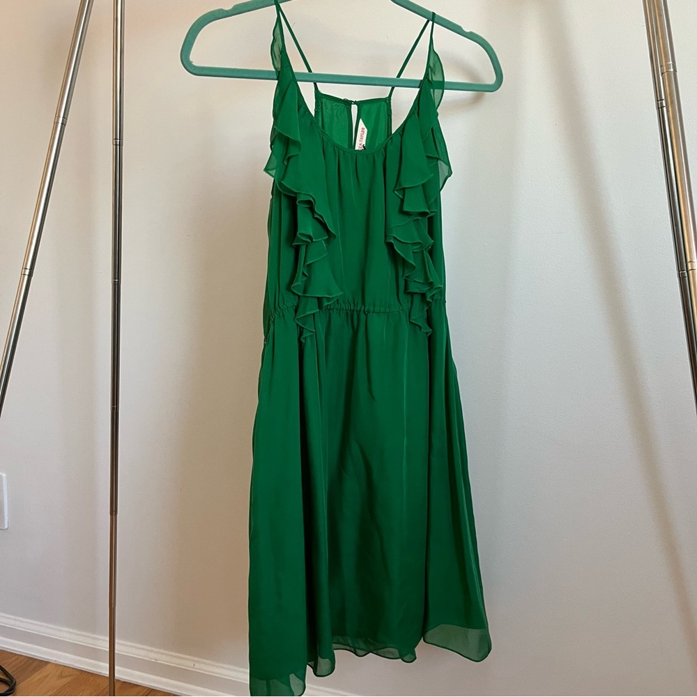 Rebecca Taylor green dress. 100% silk